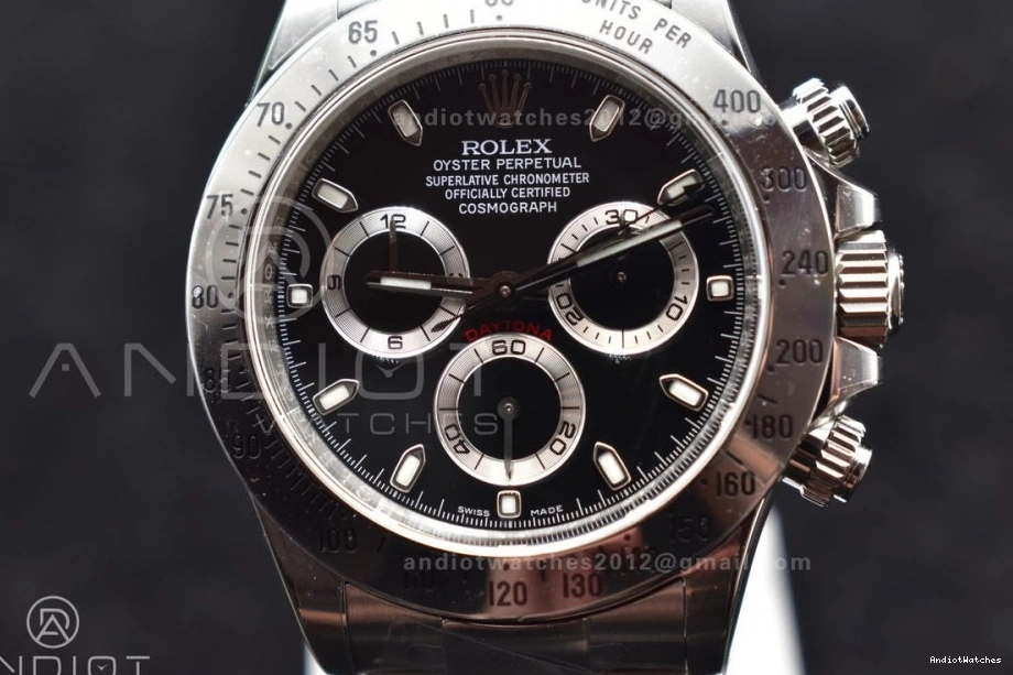 and 773 Case SA4130 Clean Bracelet 116520 Edition 1:1 Daytona Dial Best V SS SmoothTexture Black 904L 1211